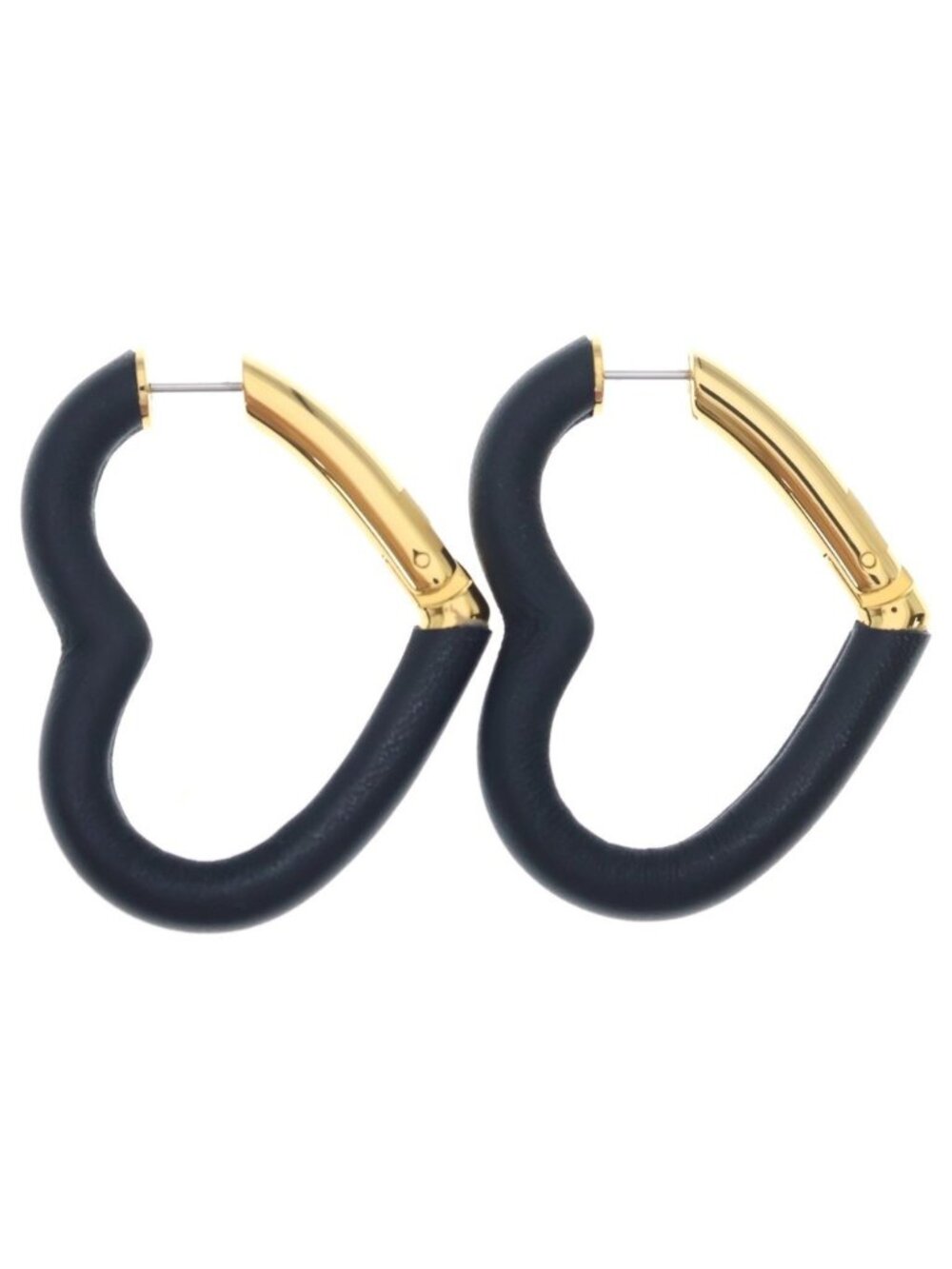 Hermes Eau Coeur du Faubourg Earrings Black Gold Swift